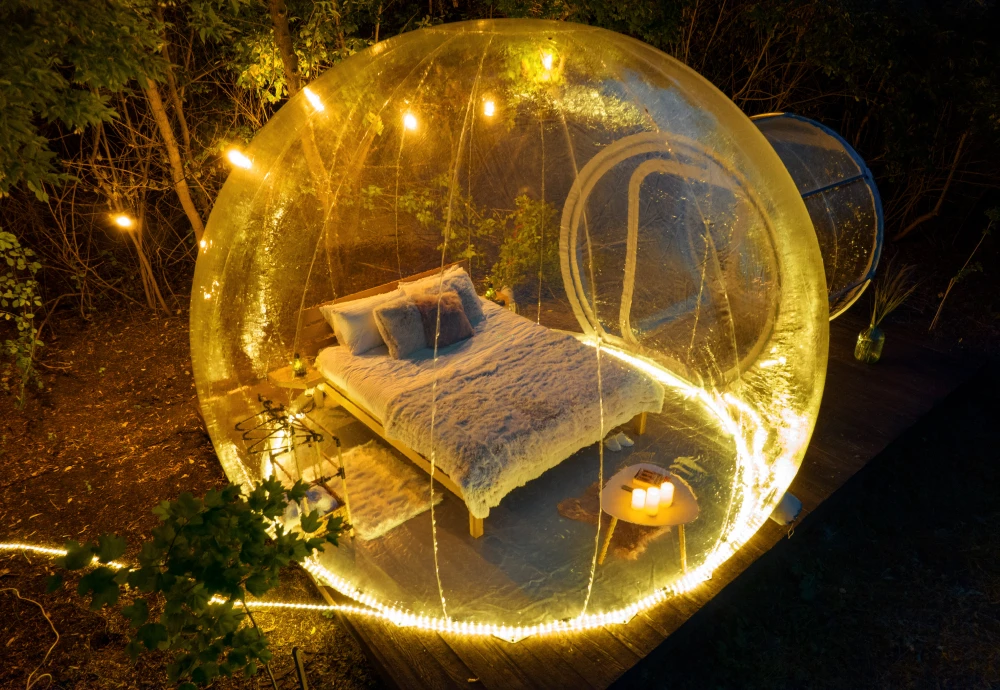 living in a bubble tent